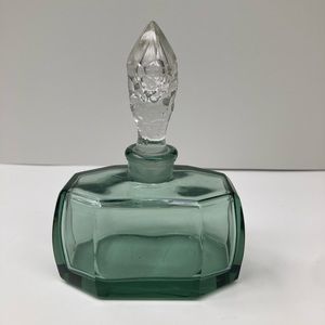 Green Glass perfume bottle